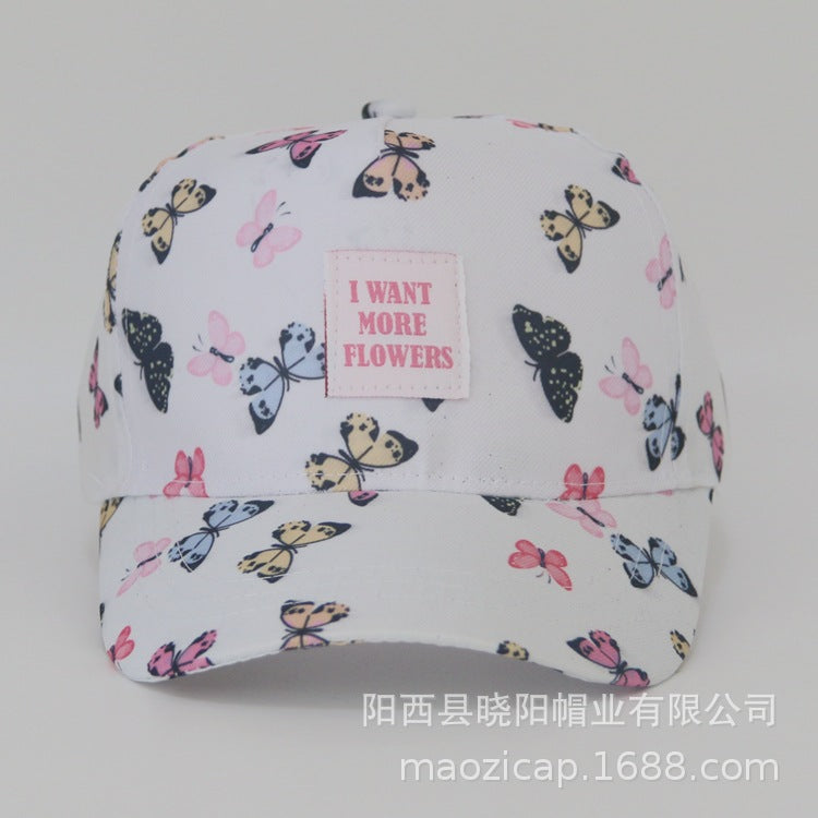 Wholesale Butterfly Printed Kids Hats Baseball Cap ACC-KH-XiaoYang001