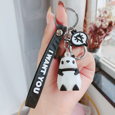 Wholesale Cartoon Creative Geometric Cute Dinosaur Panda Keychain