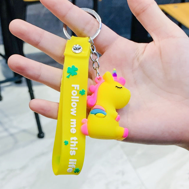 Wholesale cute cartoon silicone keychains