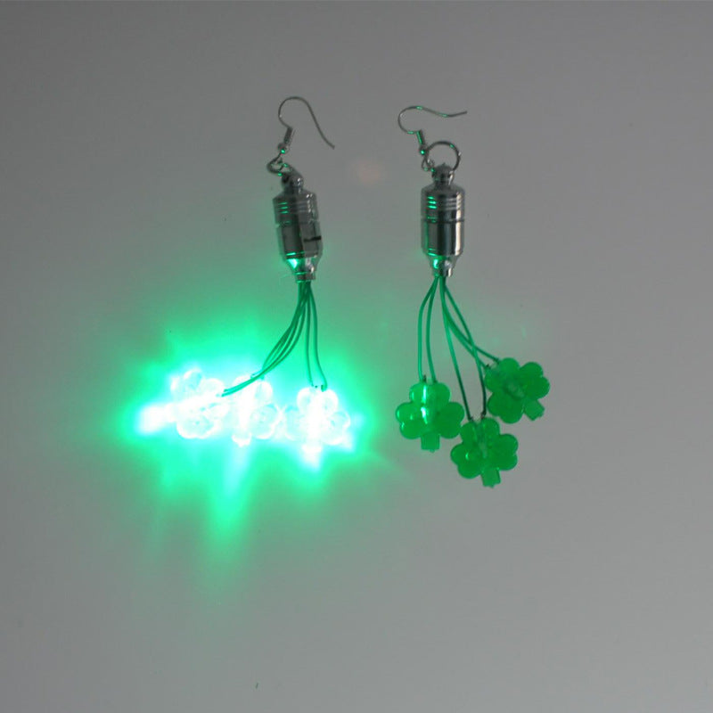 Wholesale 5pcs St. Patrick's Day LED Light Shamrock Glow Earrings