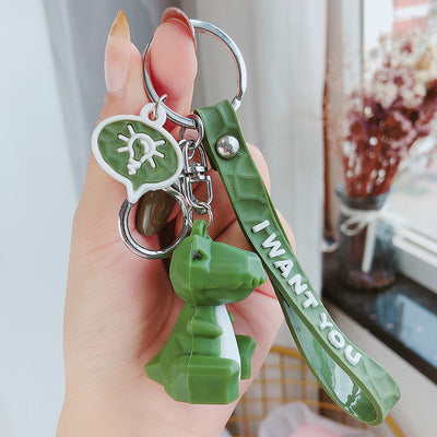Wholesale Cartoon Creative Geometric Cute Dinosaur Panda Keychain