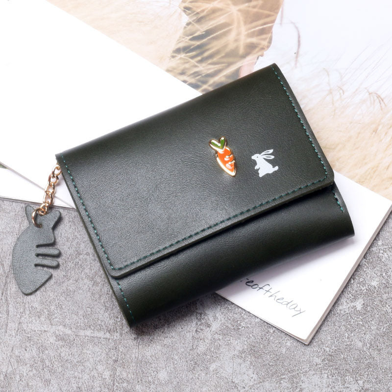 Wholesale Wine Red PU Leather Women Wallet Cute Korean Style Card Holder Coin Purse With Tassel
