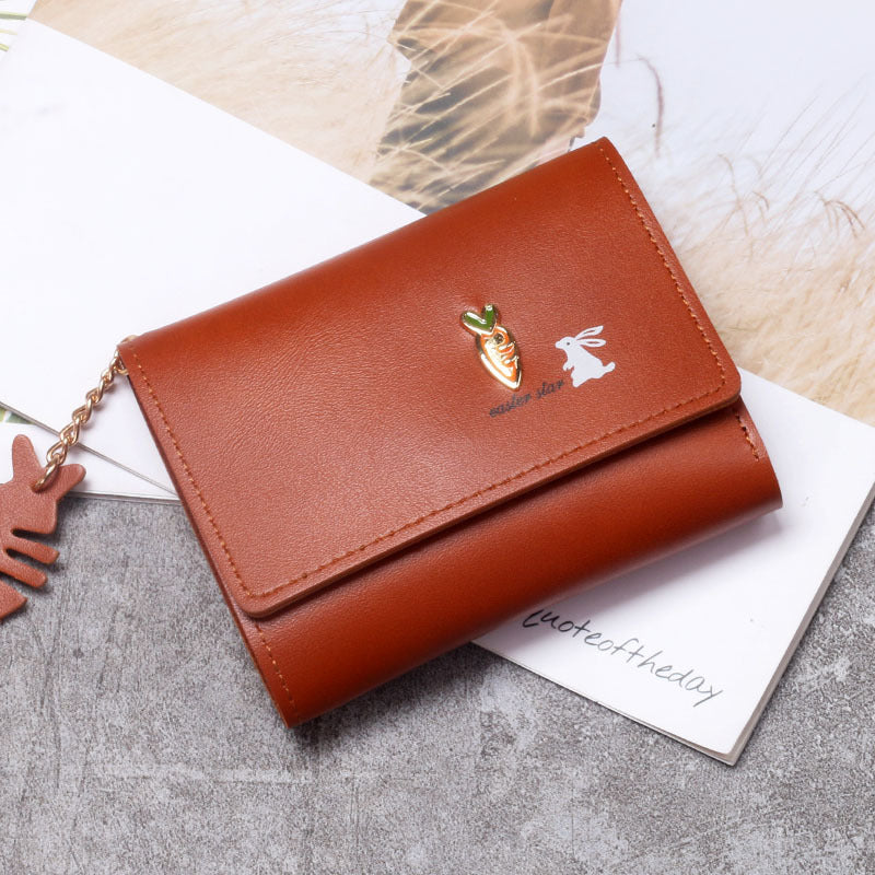 Wholesale Wine Red PU Leather Women Wallet Cute Korean Style Card Holder Coin Purse With Tassel
