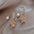 Wholesale Moon tassel rhinestone earrings  irregular pearl earrings