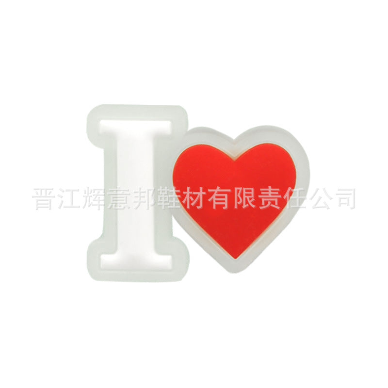 Wholesale 10pcs  Glow in the Dark Rainbow Shoes Accessories Shoes Charms