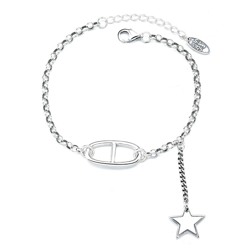 Wholesale S925 Sterling Silver Pig Nose Tassel Bracelet ACC-BT-ChaoXuan001