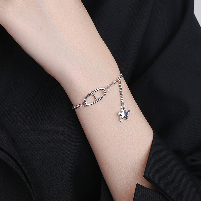 Wholesale S925 Sterling Silver Pig Nose Tassel Bracelet ACC-BT-ChaoXuan001