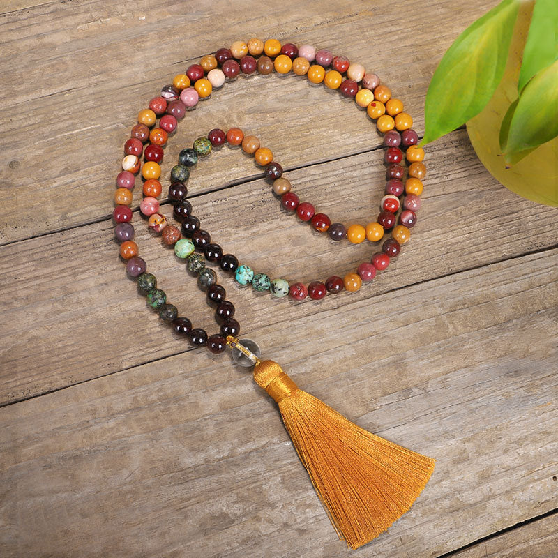 Wholesale 108 Stone Tassel Sweater Chain Necklace