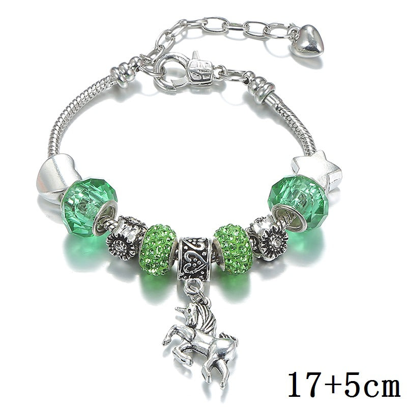 Wholesale Crystal Unicorn Bracelet Diy Snake Bone Bracelet ACC-BT-Weiy012