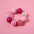 Wholesale cute cartoon beaded plastic flower Pink Love Bracelet