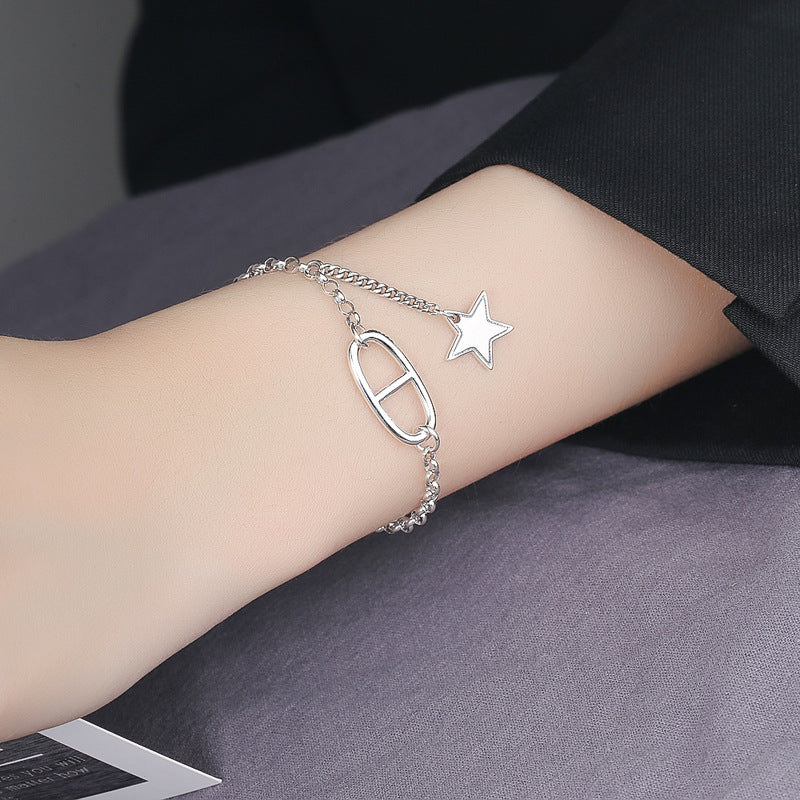 Wholesale S925 Sterling Silver Pig Nose Tassel Bracelet ACC-BT-ChaoXuan001