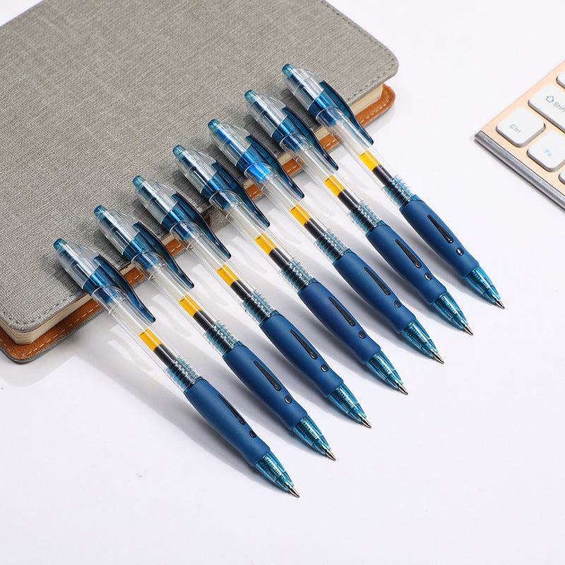Wholesale push gel pen three color ballpoint pen