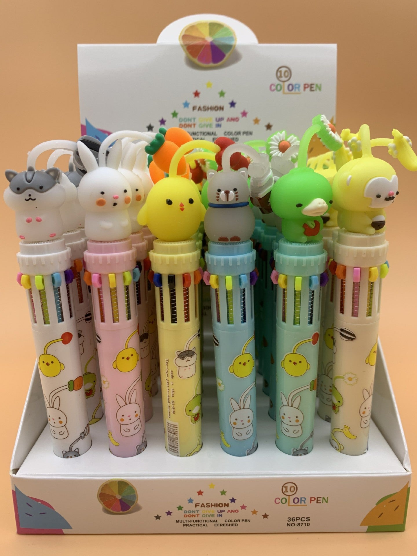 Wholesale  creative cartoon avocado ten color ballpoint pen