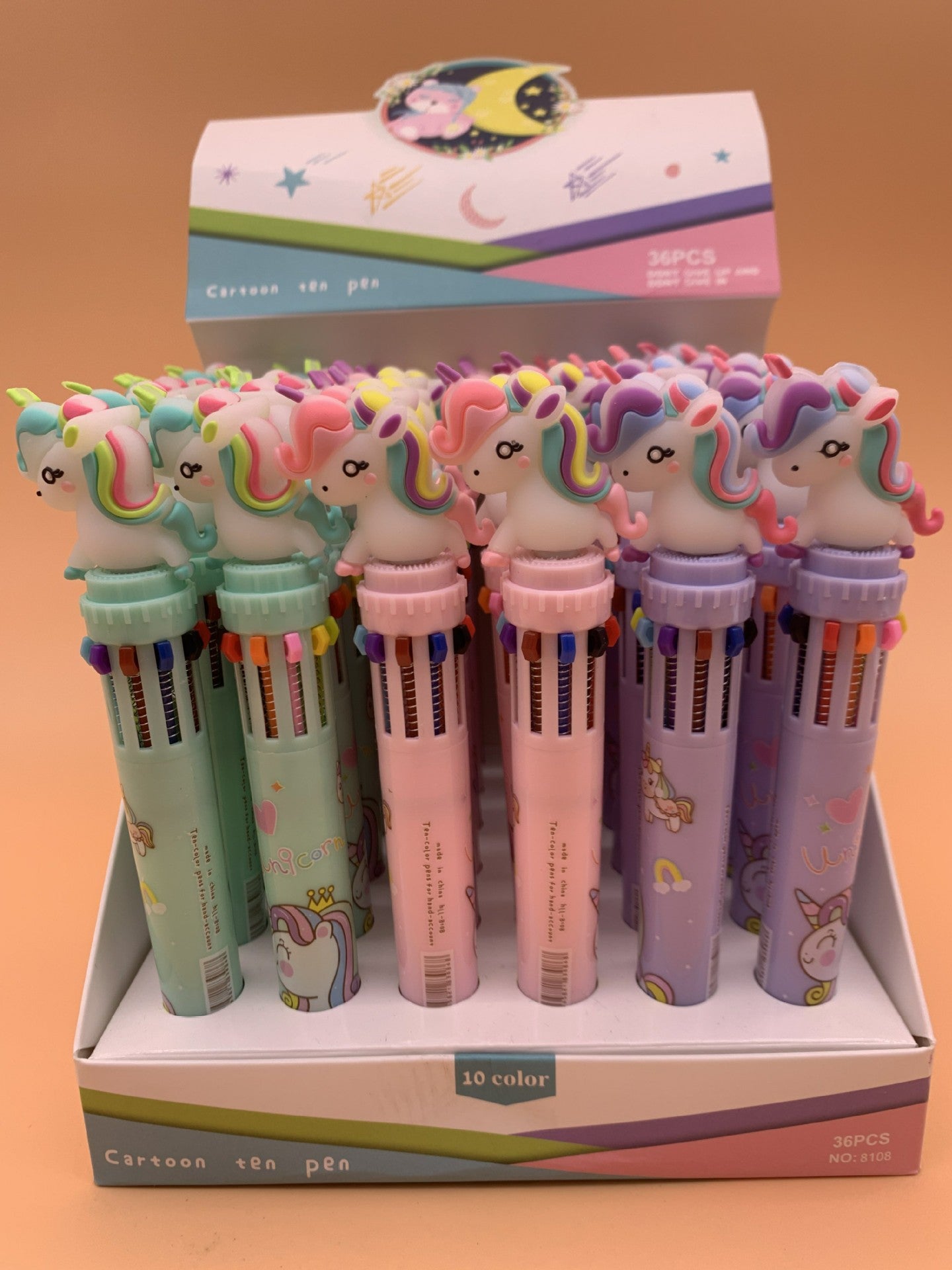 Wholesale  creative cartoon avocado ten color ballpoint pen