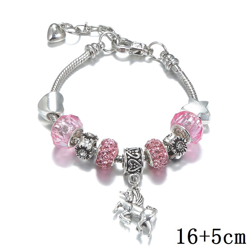 Wholesale Crystal Unicorn Bracelet Diy Snake Bone Bracelet ACC-BT-Weiy012