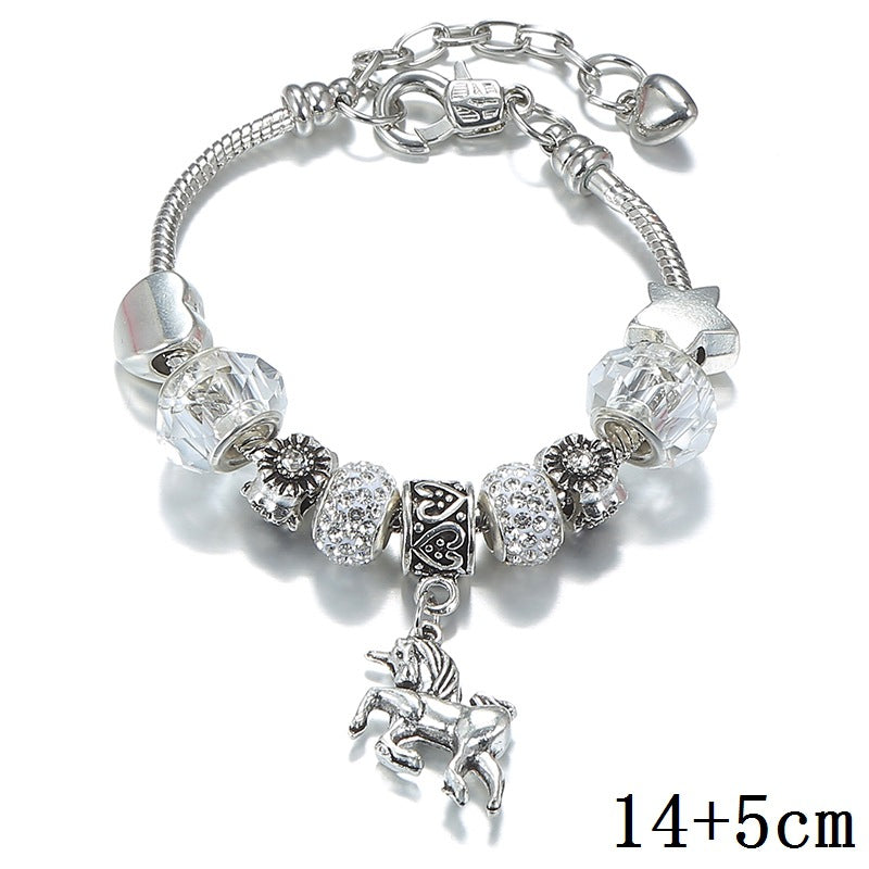 Wholesale Crystal Unicorn Bracelet Diy Snake Bone Bracelet ACC-BT-Weiy012