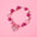 Wholesale cute cartoon beaded plastic flower Pink Love Bracelet