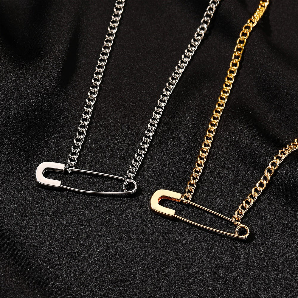 Wholesale Creative Pin Necklace  Clavicle Chain