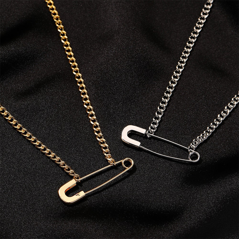 Wholesale Creative Pin Necklace  Clavicle Chain