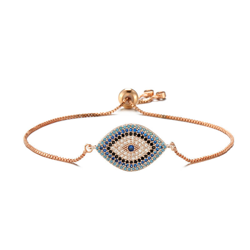 Wholesale Evil Eye Bracelet For Women Lucky Charm Copper Micro Pave Zircon Trendy Fashion Accessory For Everyday Wear