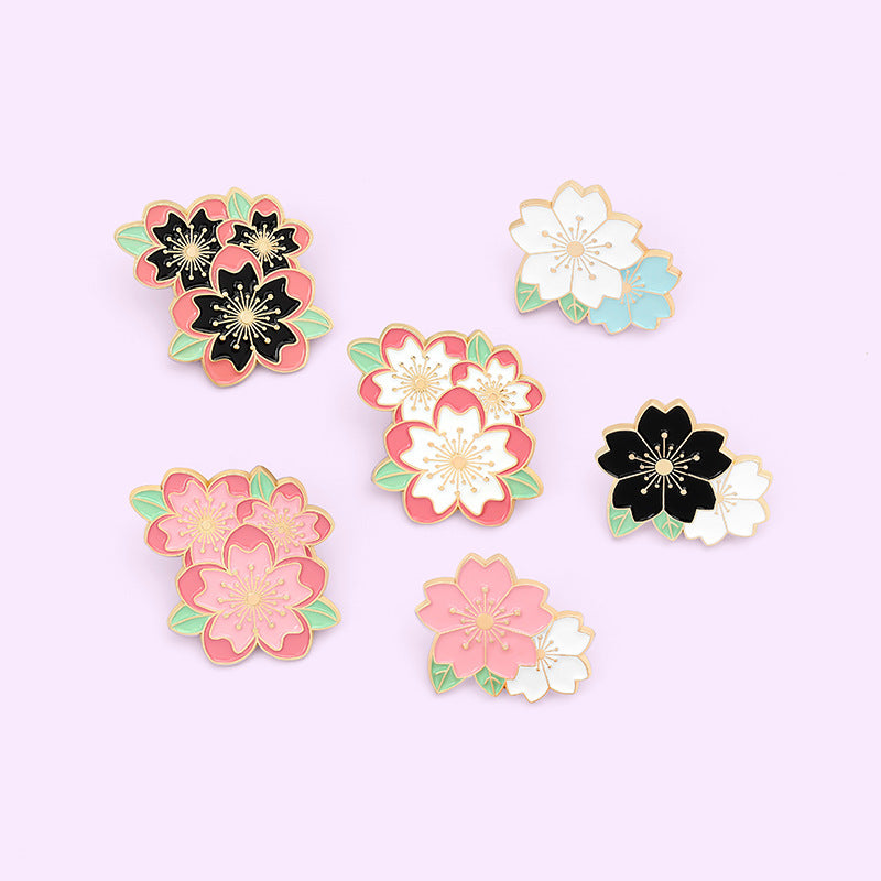 Wholesale Cartoon Sakura Brooch Badge Sakura Accessories Alloy Brooch ACC-BCH-QiHe004