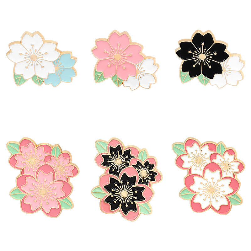 Wholesale Cartoon Sakura Brooch Badge Sakura Accessories Alloy Brooch ACC-BCH-QiHe004