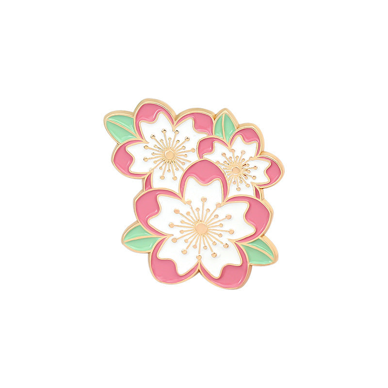 Wholesale Cartoon Sakura Brooch Badge Sakura Accessories Alloy Brooch ACC-BCH-QiHe004