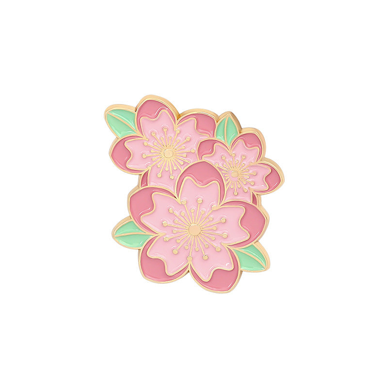 Wholesale Cartoon Sakura Brooch Badge Sakura Accessories Alloy Brooch ACC-BCH-QiHe004