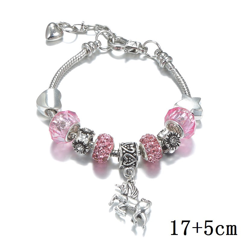 Wholesale Crystal Unicorn Bracelet Diy Snake Bone Bracelet ACC-BT-Weiy012