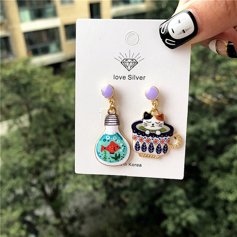 Wholesale Cartoon Cute Cat Earrings ACC-ES-XingJun002