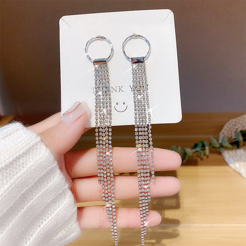 Wholesale S925 Silver Needle Tassel Earrings ACC-ES-Xiyue001