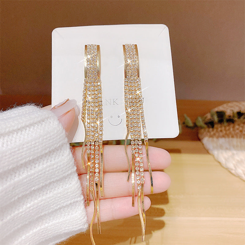 Wholesale S925 Silver Needle Tassel Earrings ACC-ES-Xiyue001