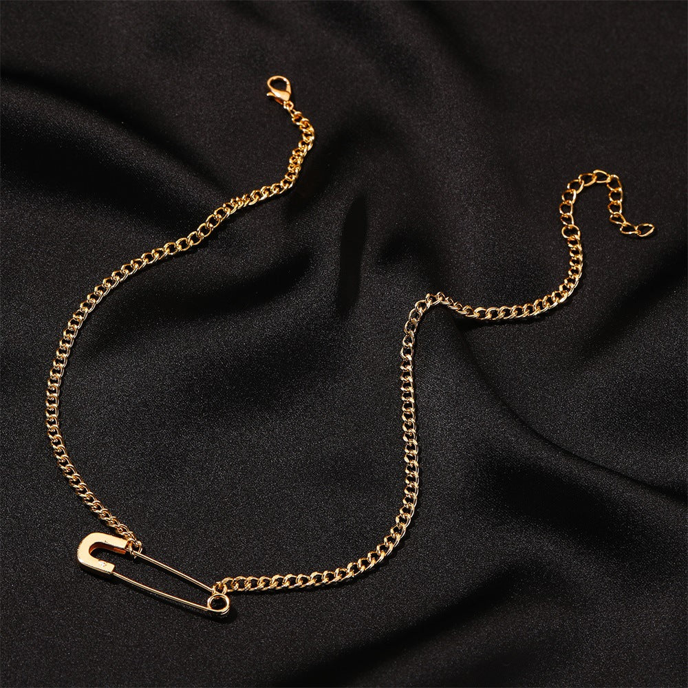 Wholesale Creative Pin Necklace  Clavicle Chain