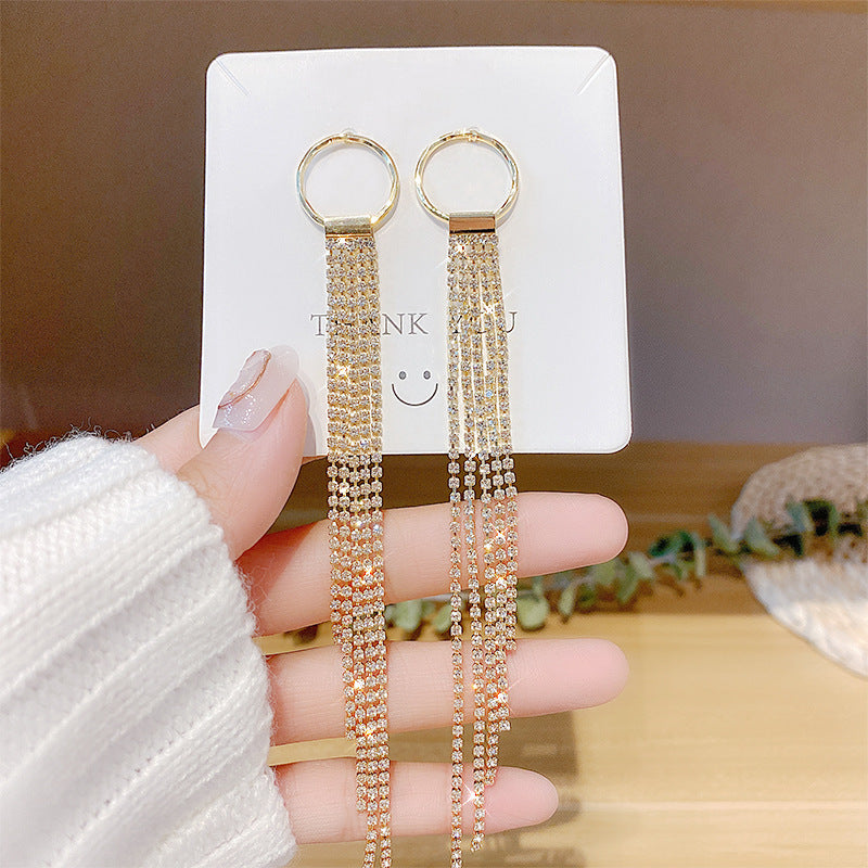 Wholesale S925 Silver Needle Tassel Earrings ACC-ES-Xiyue001