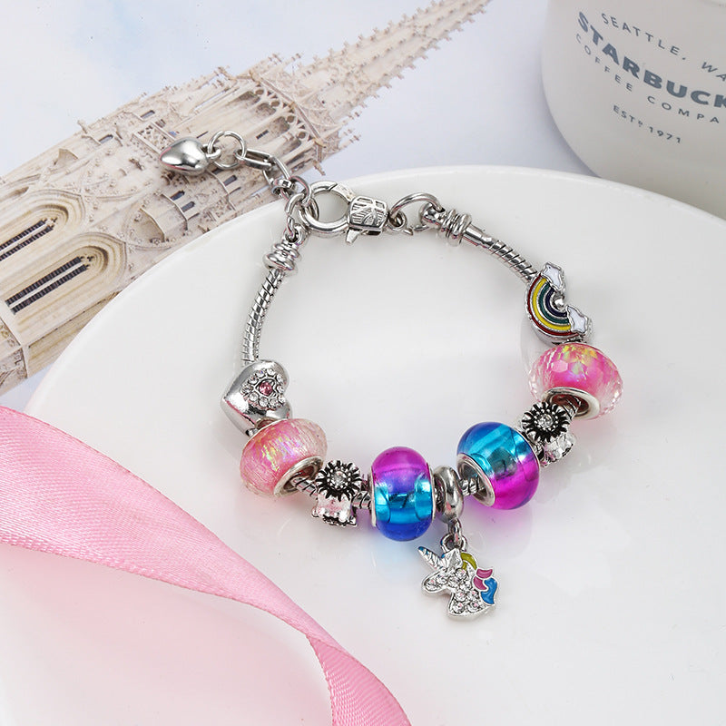 Wholesale Crystal Unicorn Bracelet Diy Snake Bone Bracelet ACC-BT-Weiy012