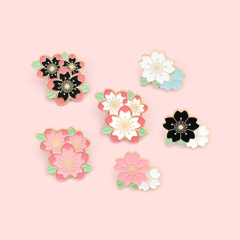 Wholesale Cartoon Sakura Brooch Badge Sakura Accessories Alloy Brooch ACC-BCH-QiHe004
