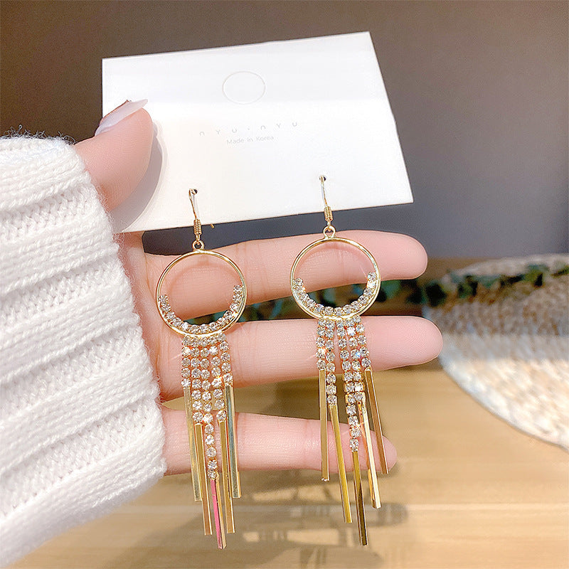 Wholesale S925 Silver Needle Tassel Earrings ACC-ES-Xiyue001