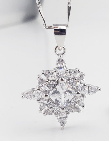 Wholesale  S925 Sterling Silver Set with Colorful Gemstone Inlaid Necklace