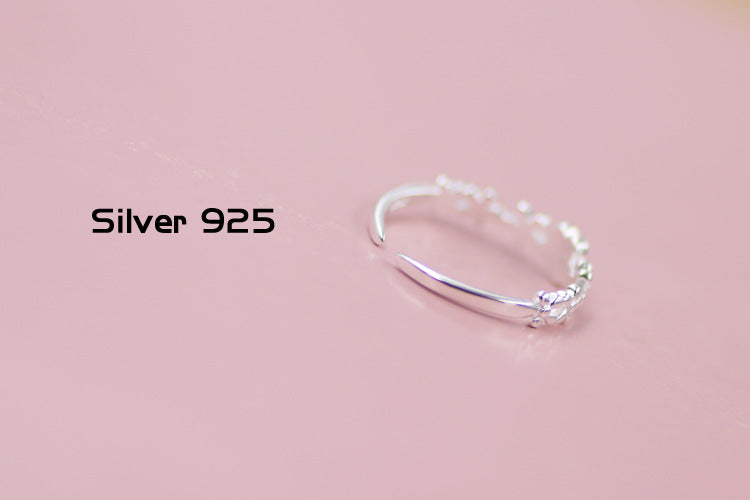 Wholesale 925 sterling silver open ring flower plain silver ring
