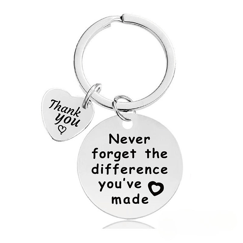 Wholesale Teacher's Day Gift Stainless Steel Engraved Keychain ACC-KC-Ganggu002