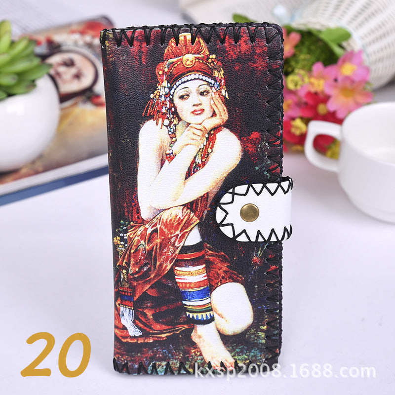 Wholesale Ethnic Style Handmade Wallet Composite Two-layer Leather Wallet ACC-WT-Mengs004