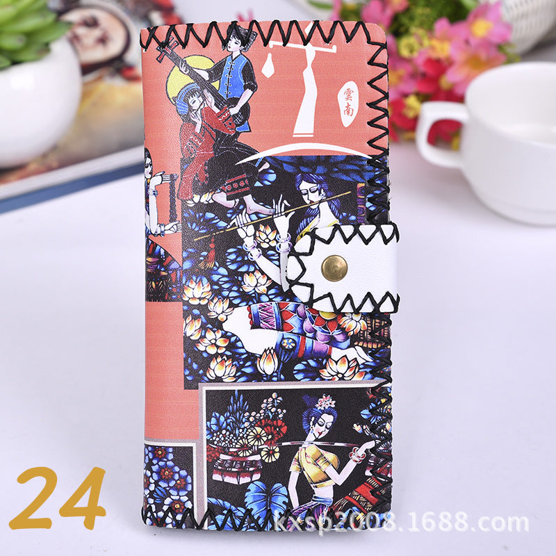 Wholesale Ethnic Style Handmade Wallet Composite Two-layer Leather Wallet ACC-WT-Mengs004