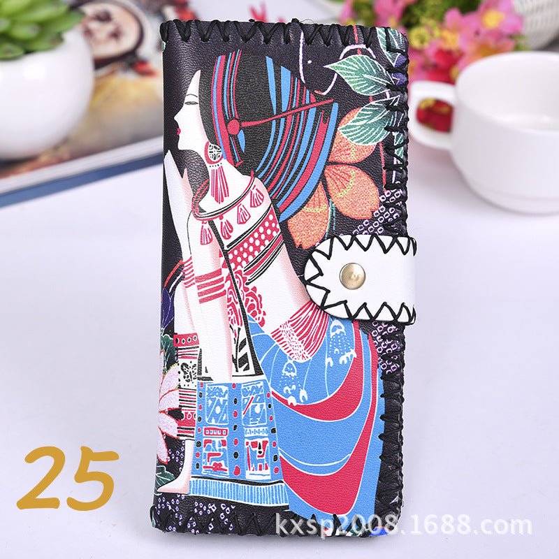 Wholesale Ethnic Style Handmade Wallet Composite Two-layer Leather Wallet ACC-WT-Mengs004