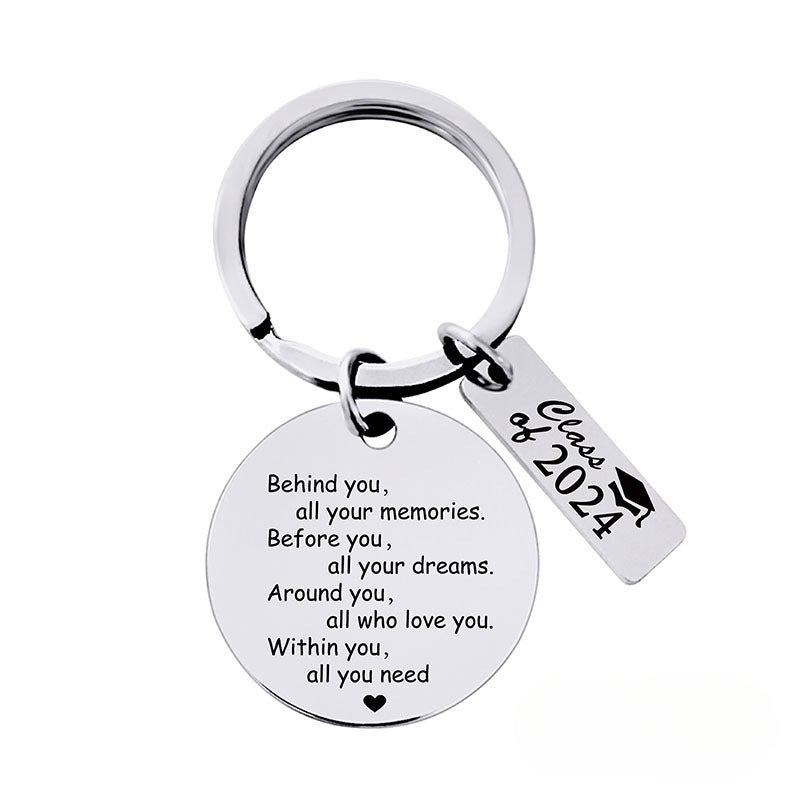 Wholesale 2024 Graduation Season Gift Stainless Steel Keychain ACC-KC-Ganggu011