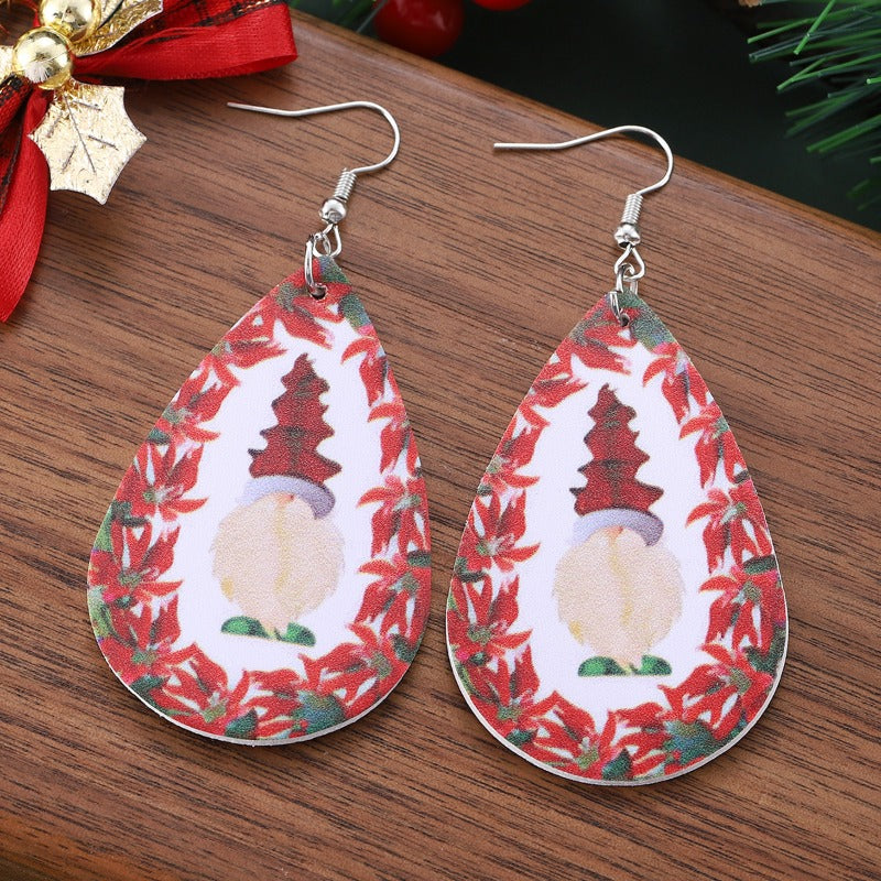 Wholesale Christmas Lights Gnome Elk Snowflake Winter Snowflake Earrings ACC-ES-ChuLian137