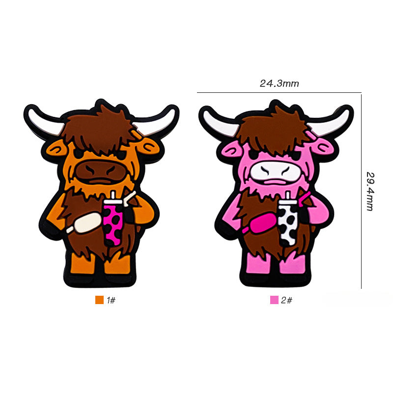 Wholesale 10pcs Western Style Cow Cup Focal Beads DIY Bead Pen Accessories ACC-BDS-WDX198