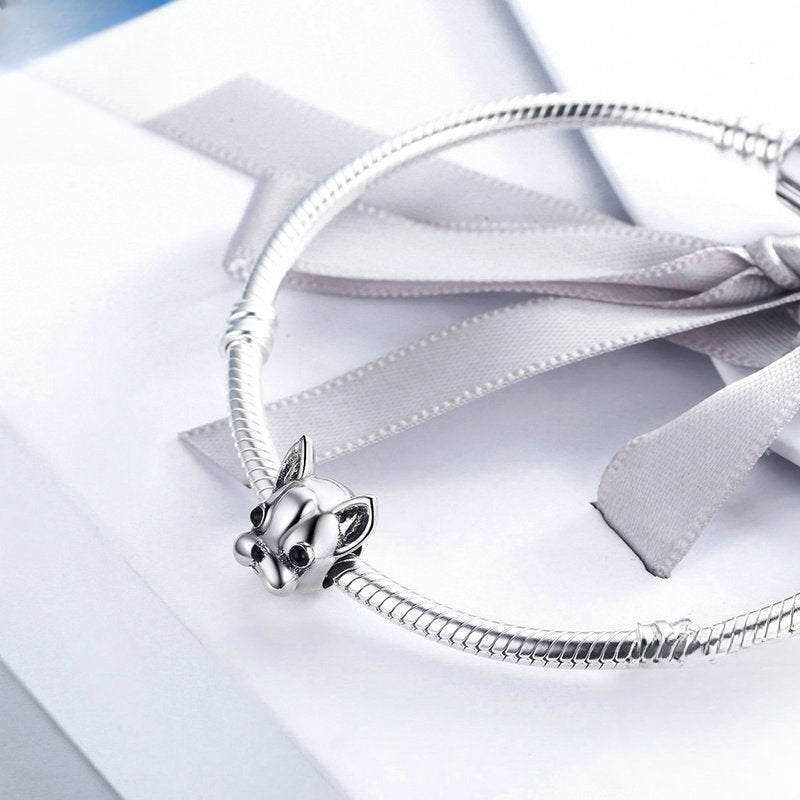 Wholesale Puppy Animal 925 Silver Beads Loose Beads Charms ACC-CHS-YinZhiyun004