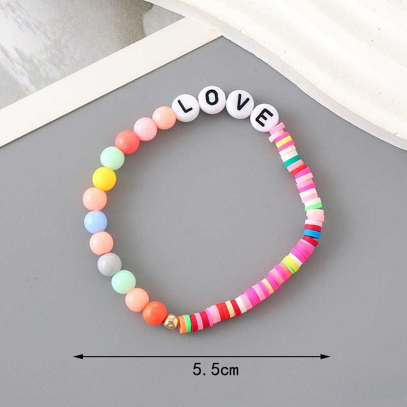 Wholesale Handmade Love Beaded Flower Bracelet ACC-BT-YiL008