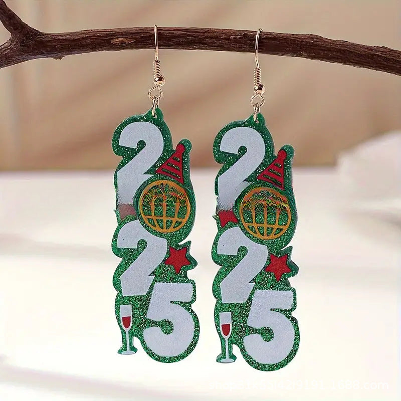 Wholesale Acrylic Christmas Sequin Earrings ACC-ES-XiangX006