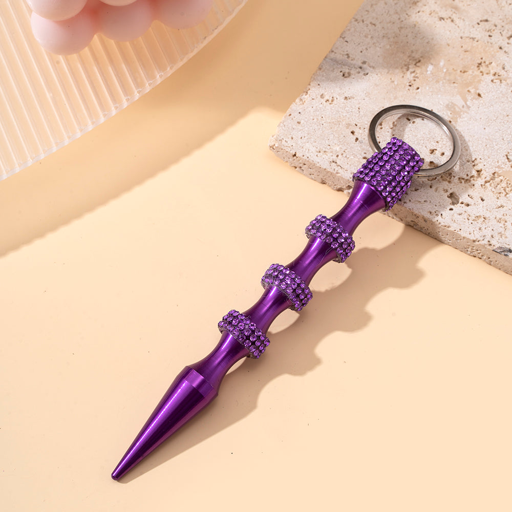 Wholesale Outdoor Pen-shaped Metal Pendant Diamond Keychains ACC-KC-ZhiYa057